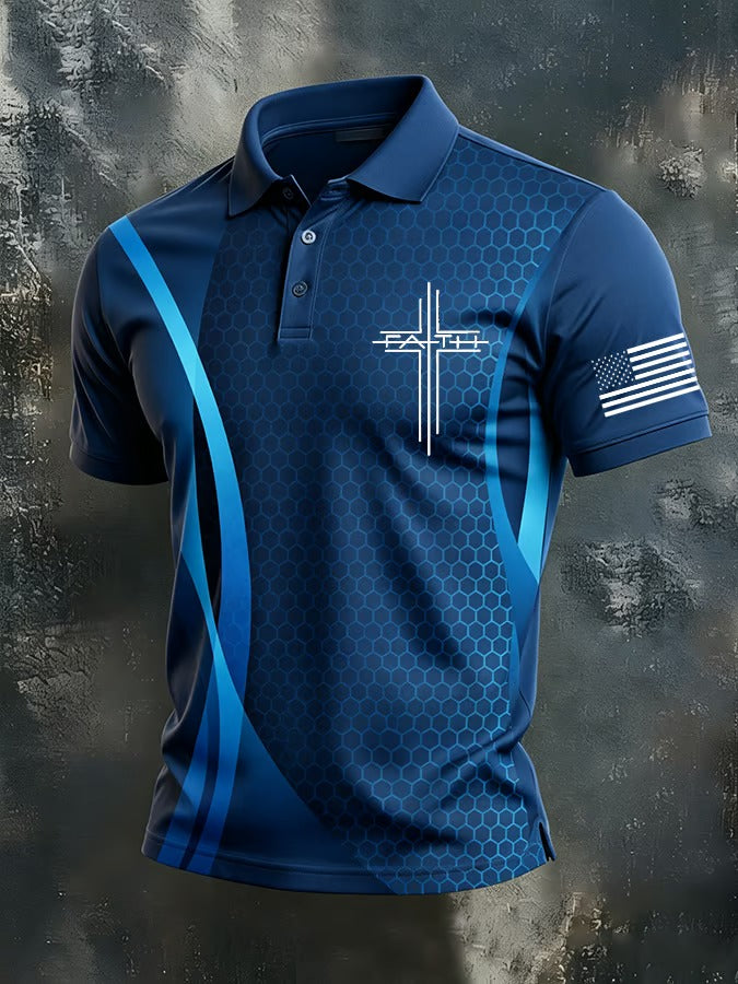 Men's Faith Casual Short-Sleeve Polo Shirt