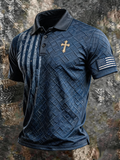 Men'S 250Th Anniversary Printed Casual Short Sleeve Polo Shirt