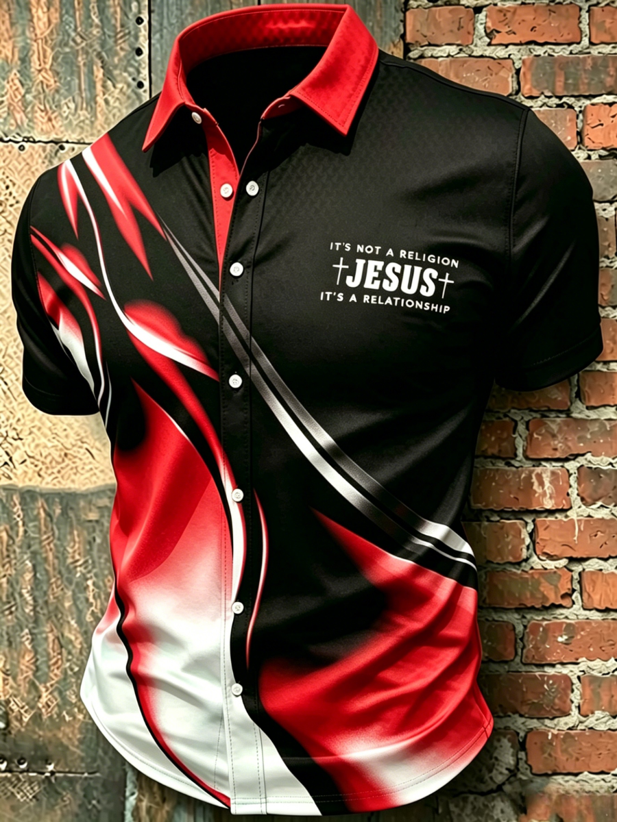 Men's Faith Casual Printed Shirt