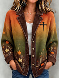 Women'S Retro Gradient Printed Jacket
