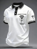 Men's Connect To God,The Password IS Prayer Print Casual Polo Shirt