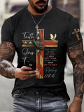 Men'S Casual American Flag Only God Can Judge Me Printed Shirt