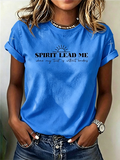Women'S Spirit Lead Me Where My Trust Is Without Border Print Casual Top