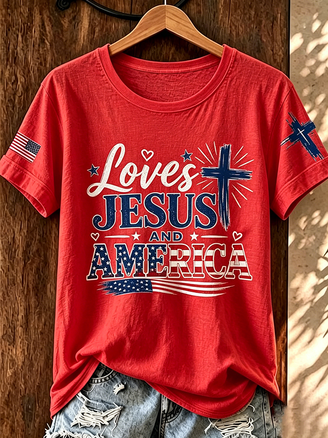 1776-2026 American Women'S Patch Pattern T-Shirt