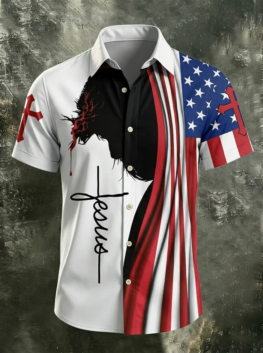 Men'S Faith Printed Casual Shirt