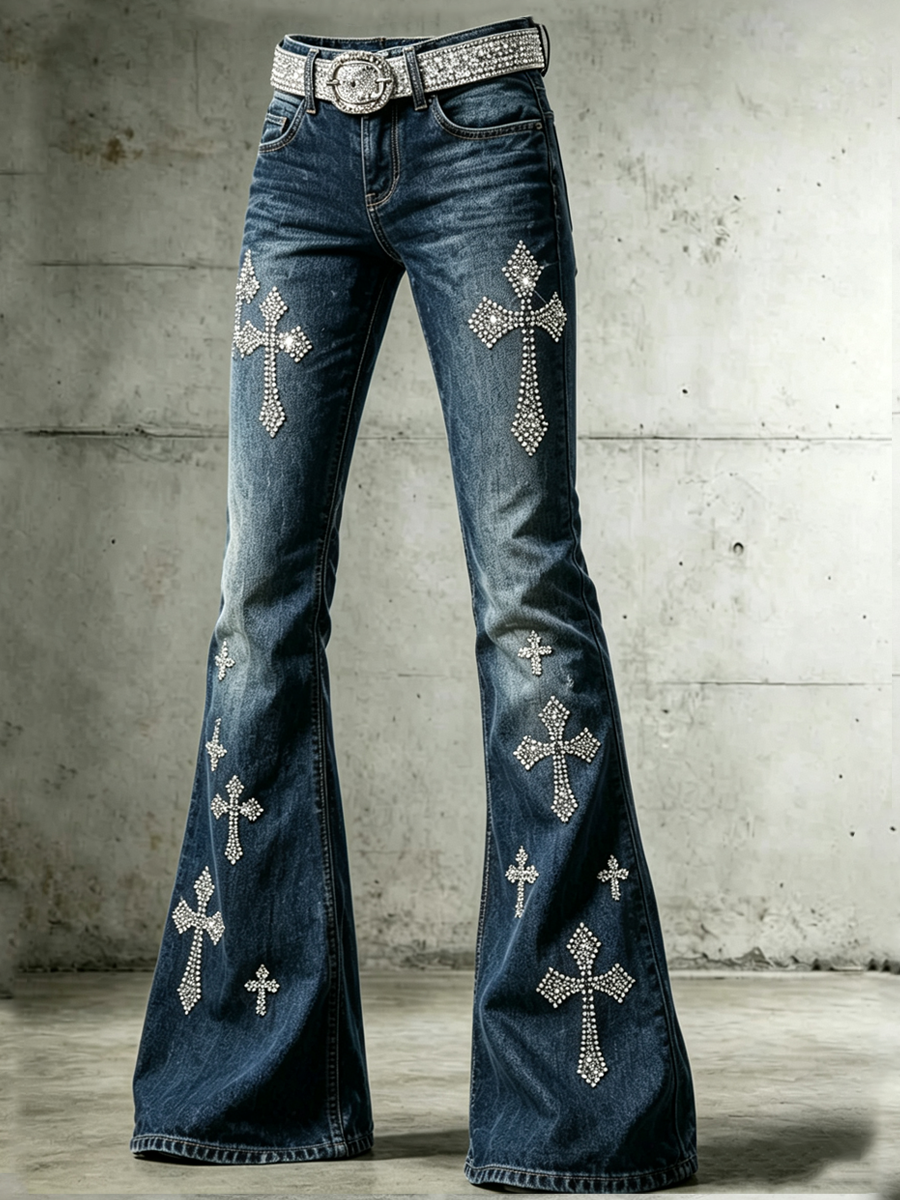 Women's Faith Printed Casual Jeans