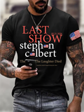 Men's Retro Last Show Print T-Shirt