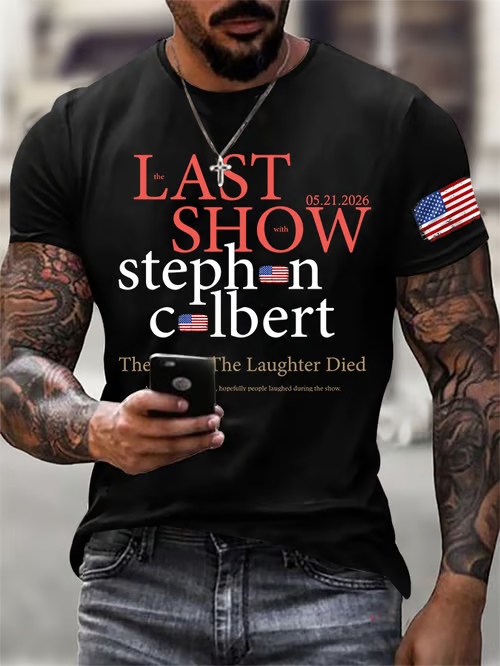 Men's Retro Last Show Print T-Shirt