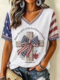 Women'S Casual American 250Th Anniversary Commemorative Pattern T-Shirt