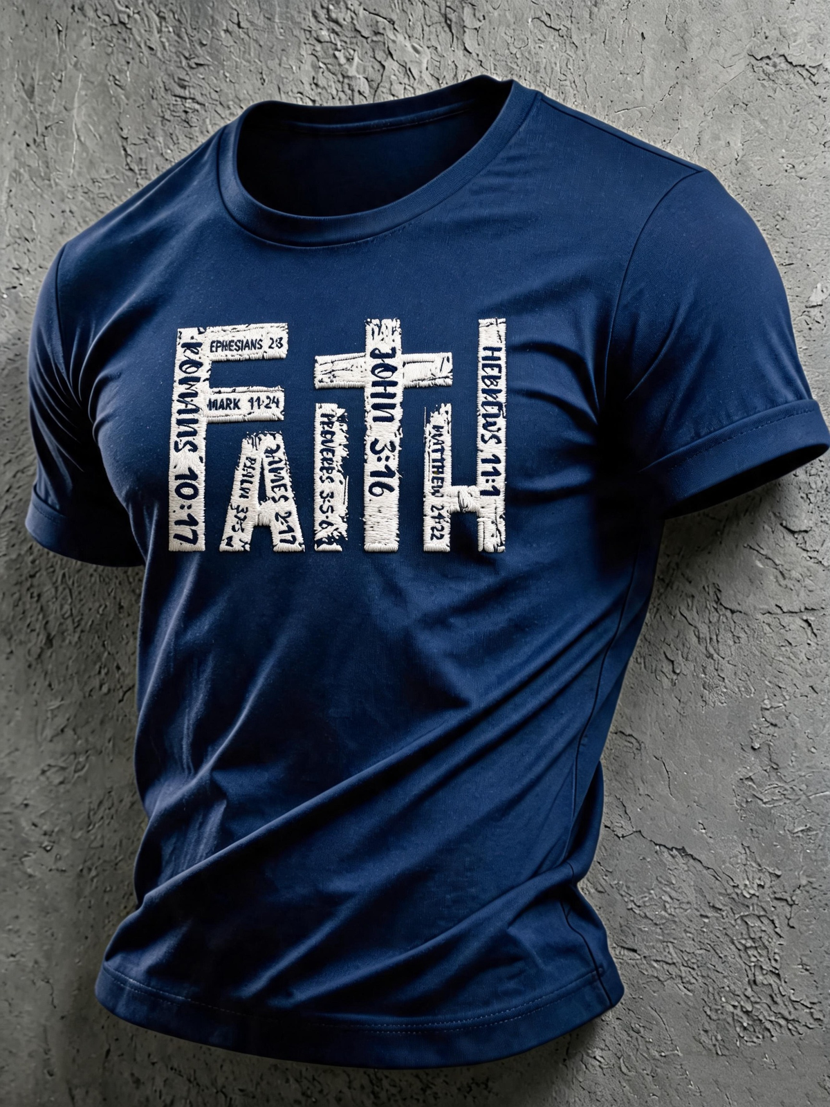 Men'S Faith Freedom Cross Print Casual T-Shirt