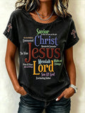 Women'S Faith Printed Casual T-Shirt