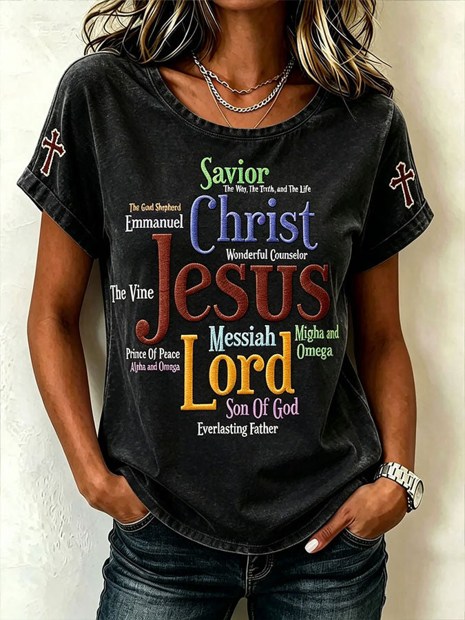 Women'S Faith Printed Casual T-Shirt