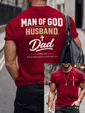 Men's Christian Man of God Husband Dad Graphic T-Shirt