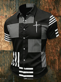 Men's Faith Cross Printed Casual Shirt