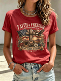 250Th Anniversary Commemorative Faith Printed Round Neck Top In The United States