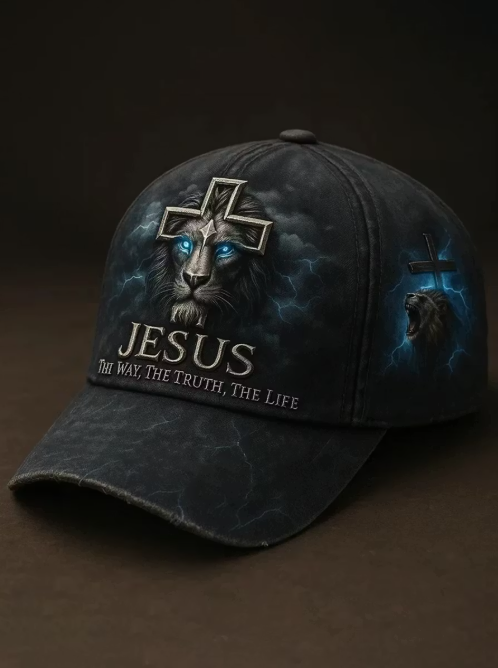 Unisex Jesus The Way The Truth The Life Lion Print Hat