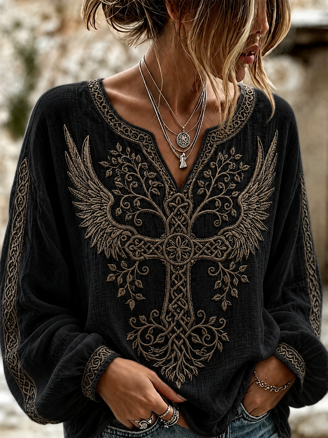 Women'S Faith Printed Casual Round Neck Top