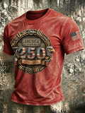 250Th Anniversary Bald Eagle Washed Round Neck T-Shirt From The United States