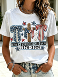 Women'S Casual Patriotic T-Shirt