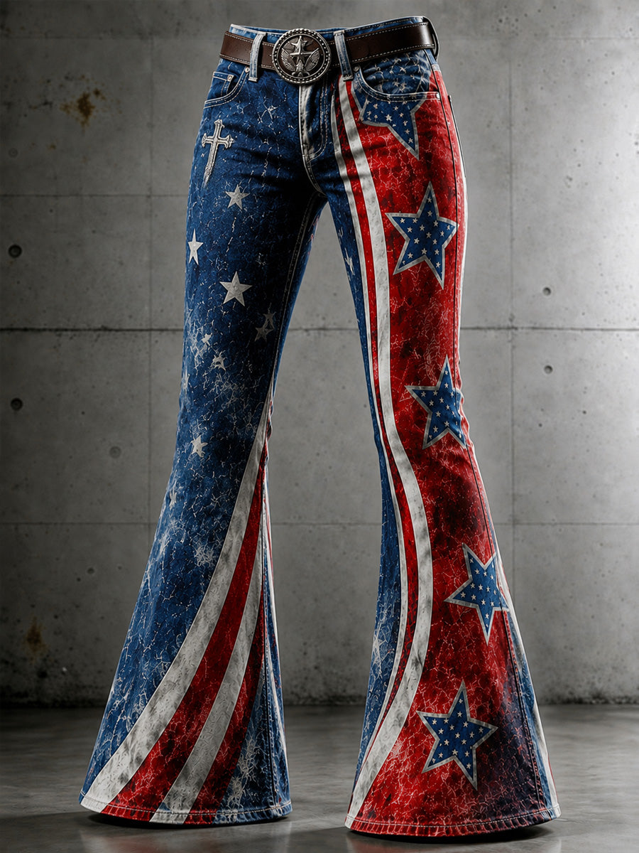 Women's 250th Anniversary Printed Casual Jeans