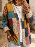 Women's Ethnic Style Sewing Cardigan Print