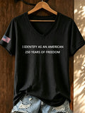 Women'S Patriotic Printed Casual T-Shirt