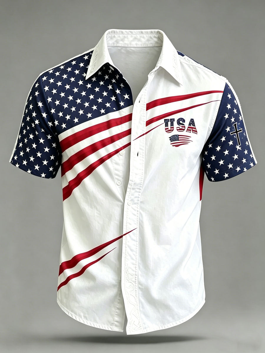 Men'S 250Th Anniversary National Faith Print Shirt