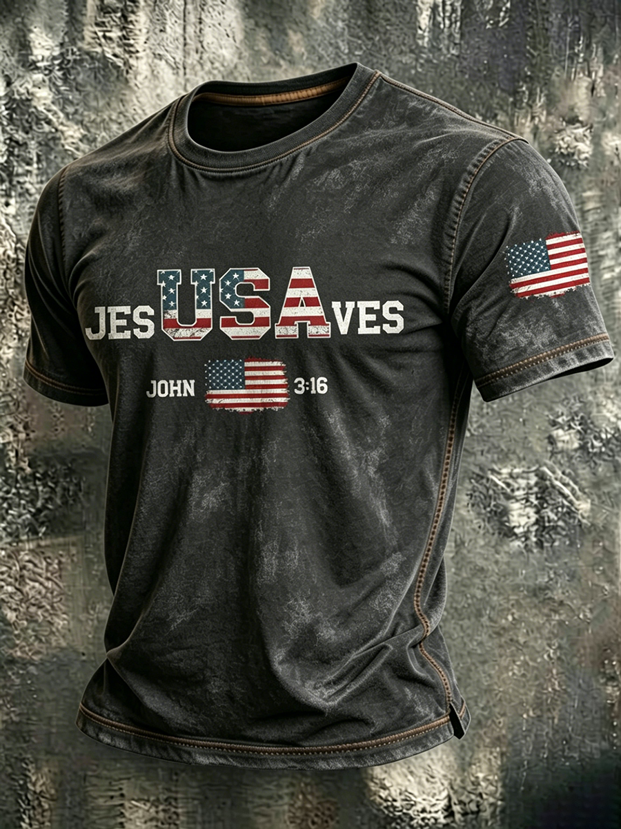 250Th Anniversary Commemorative Faith Printed Round Neck T-Shirt In The United States