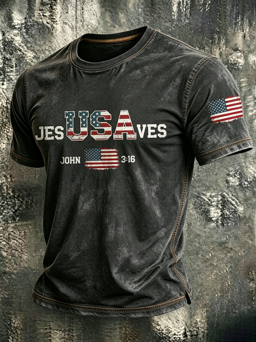 250Th Anniversary Commemorative Faith Printed Round Neck T-Shirt In The United States