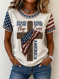 Women'S Casual Patriotic T-Shirt