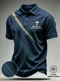 Faith Cross Breathable Hole Fabric Business Polo Shirt