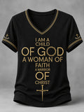 Women'S Faith Print Casual T-Shirt