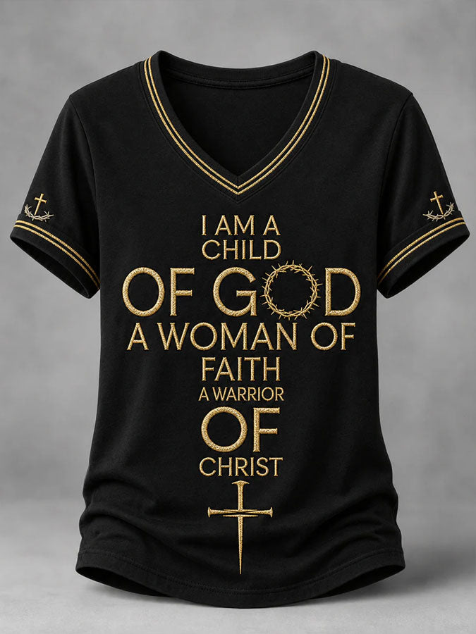Women'S Faith Print Casual T-Shirt