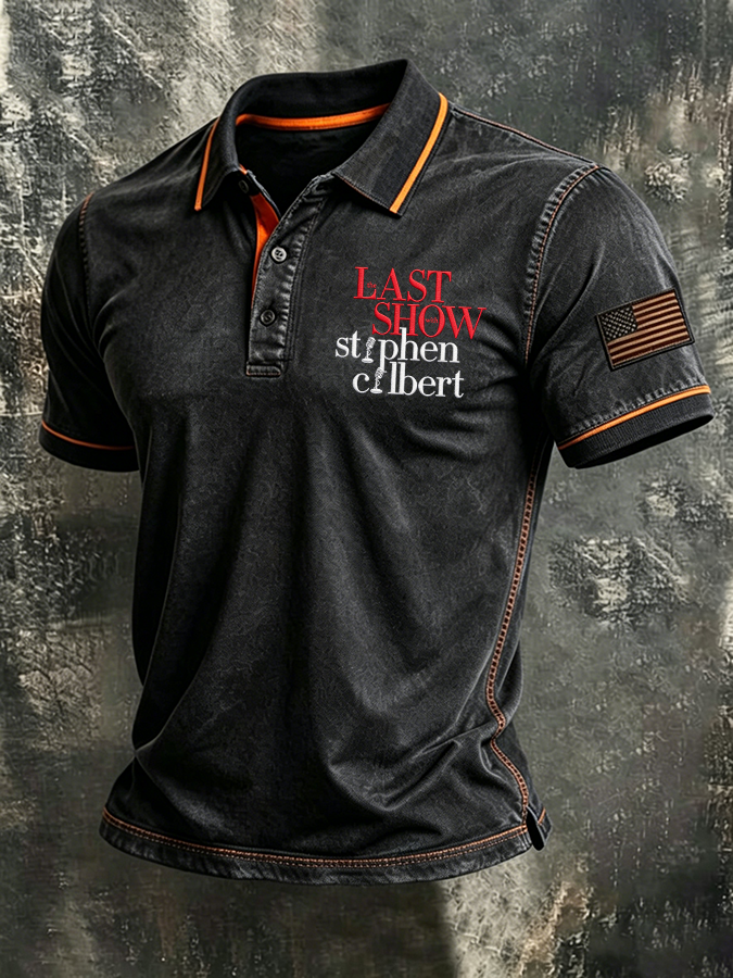 Men'S Leisure Final Performance Commemorative Printed Polo Shirt