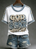 Women's Faith Floral Cotton Linen Top