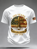 Men's Religious Beliefs Flag Printed Casual T-shirt from the United States