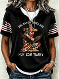 Women's Casual American Faith And Freedom Top
