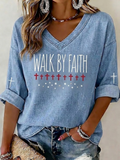 Women'S Retro Independence Day Anniversary Faith Top