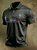 Faith Jesus Personalized Printed Polo Shirt