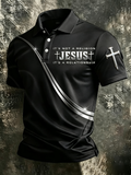 Men'S Faith Printed Casual Collar Shirt