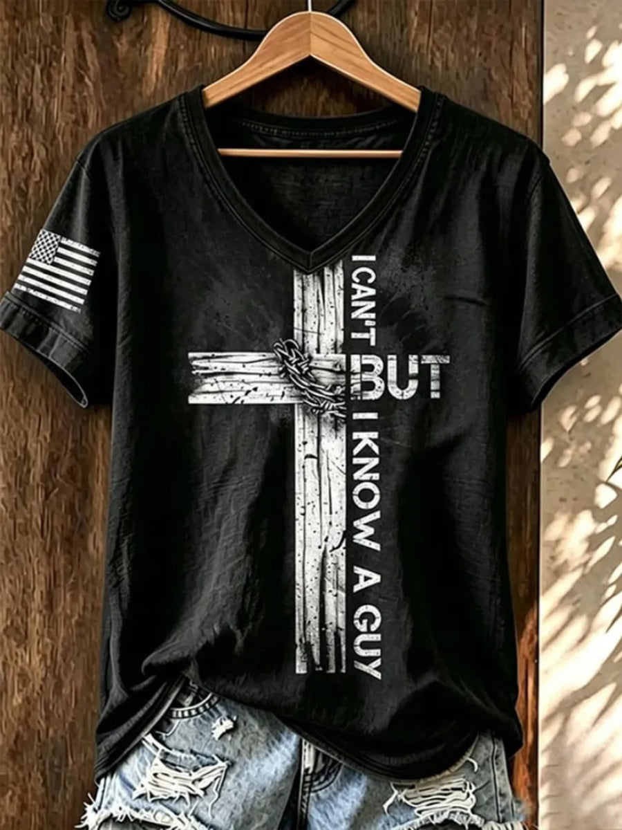 Women's Jesus-Themed Casual T-Shirt