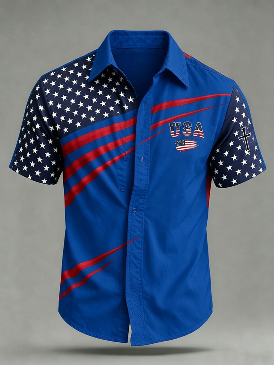 Men'S 250Th Anniversary National Faith Print Shirt