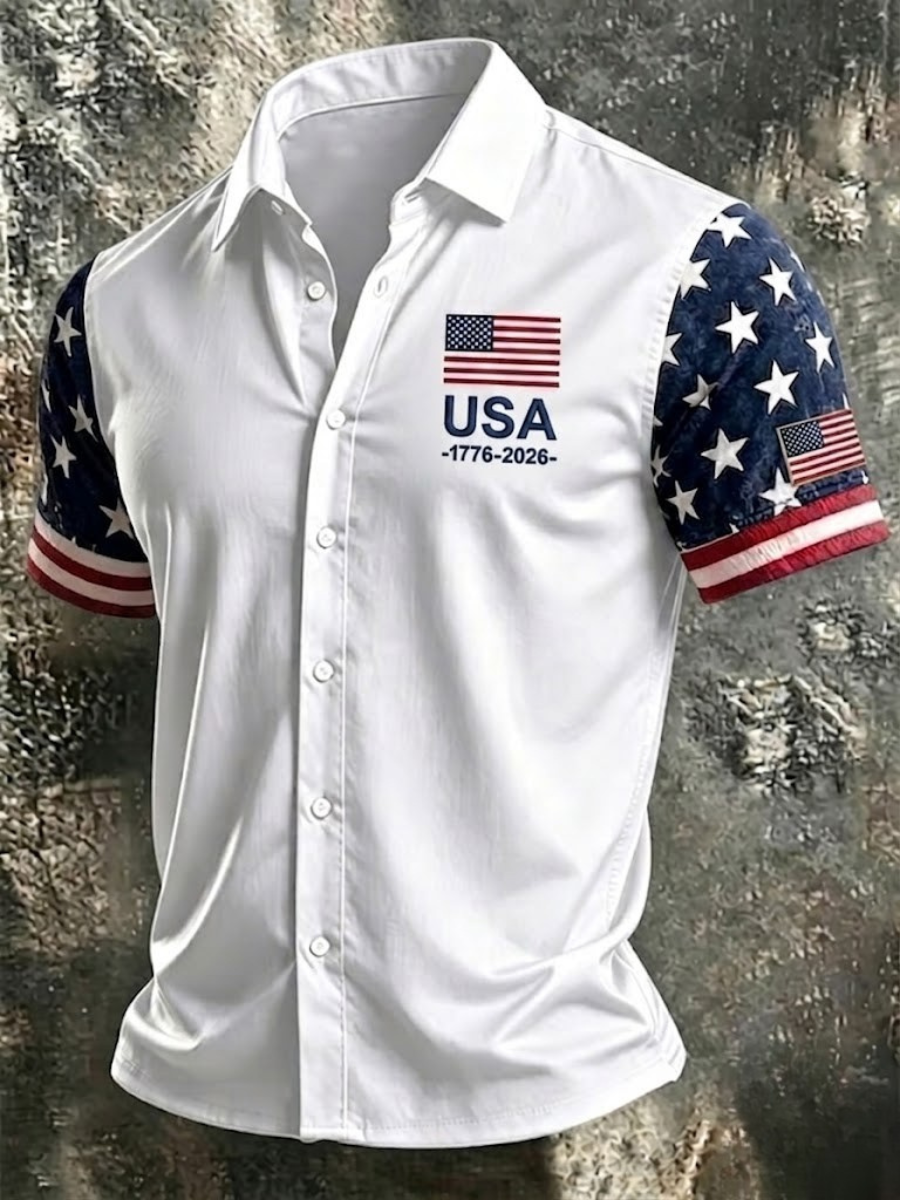Men's Minimalist Faith Cross Embroidered Shirt