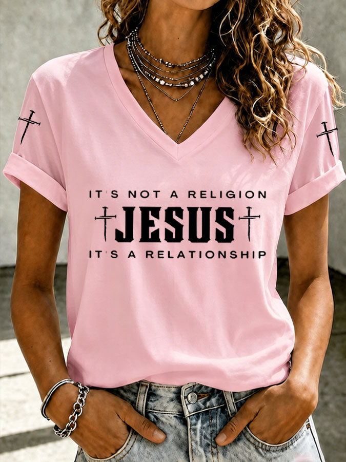 Women's Faith Cross Print T-shirt