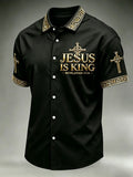 Men'S Faith Printed Casual Collar Shirt