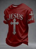 Men's faith casual round neck T-shirt