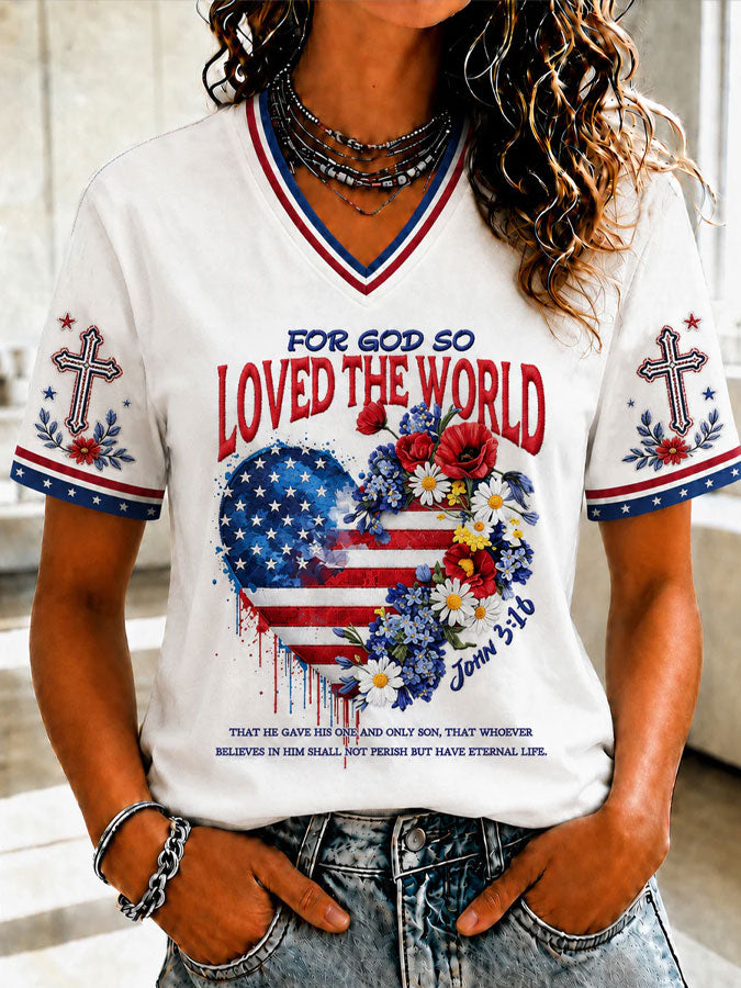 Women'S Faith Print Casual T-Shirt