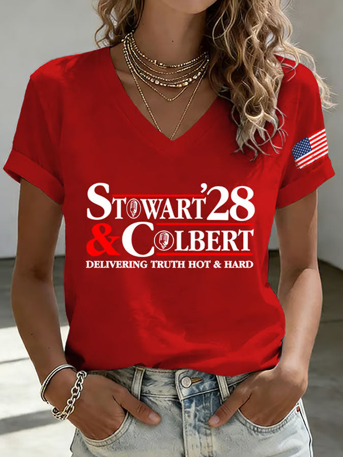 Women'S America Print Casual T-Shirt