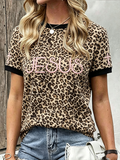 Women'S Faith Slogan Pattern Printed Leisure Round Neck Short Sleeve T-Shirt