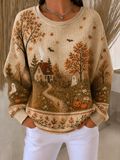 Women's Casual Autumn Waffle Top